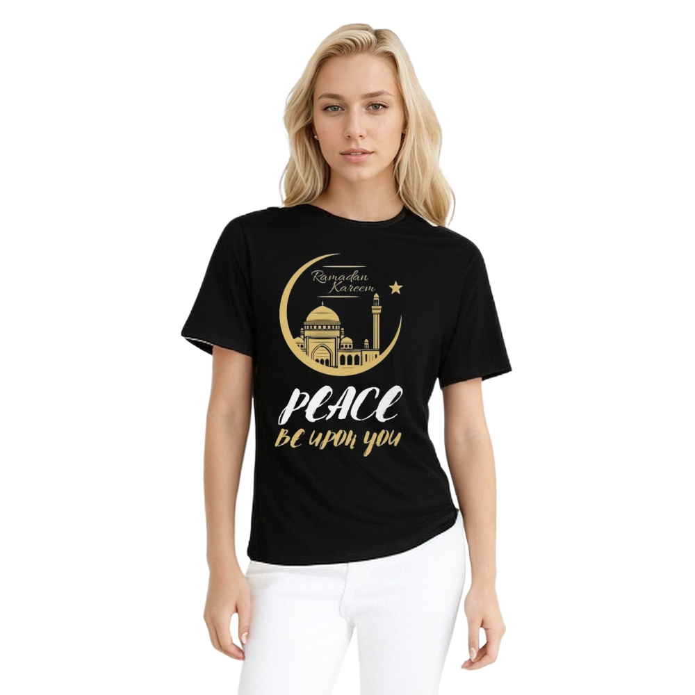 Ramadan Eid Al-Fitr Peace Upon You Festival Printed T-shirt